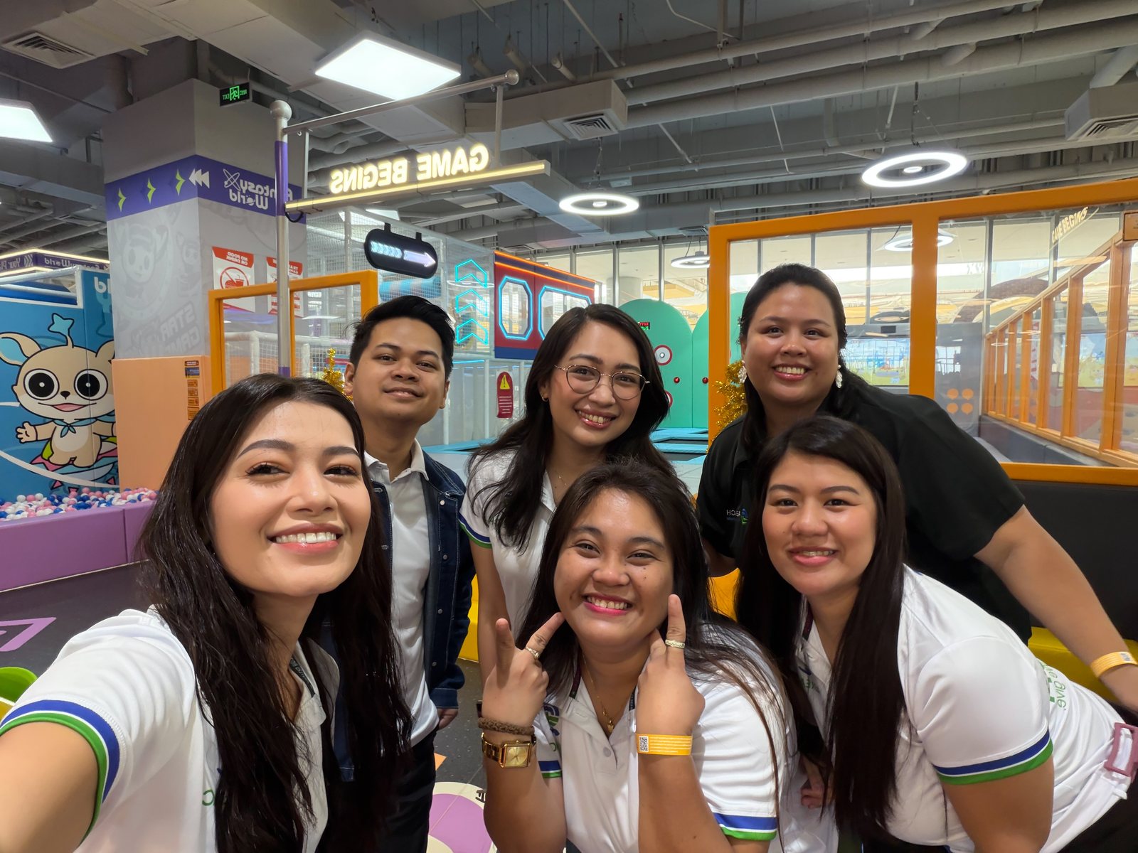 A team selfie at the venue.