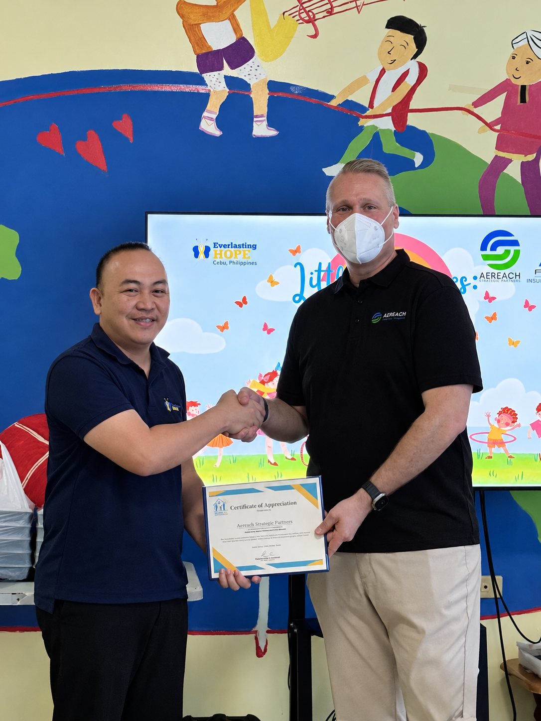 A certificate of appreciation handed over during the visit.
