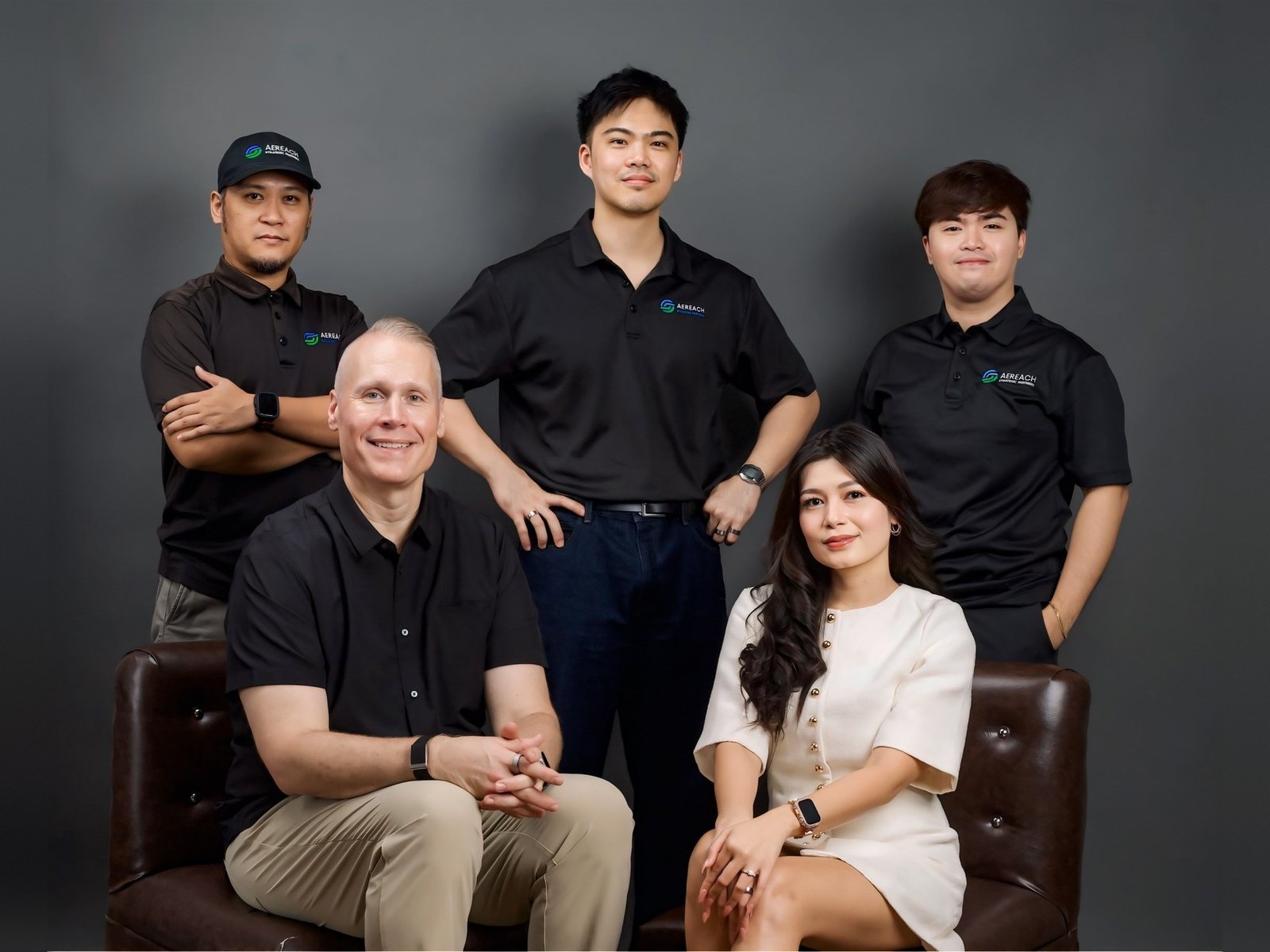 The Aereach team with founder Tim Bonnell in the studio.